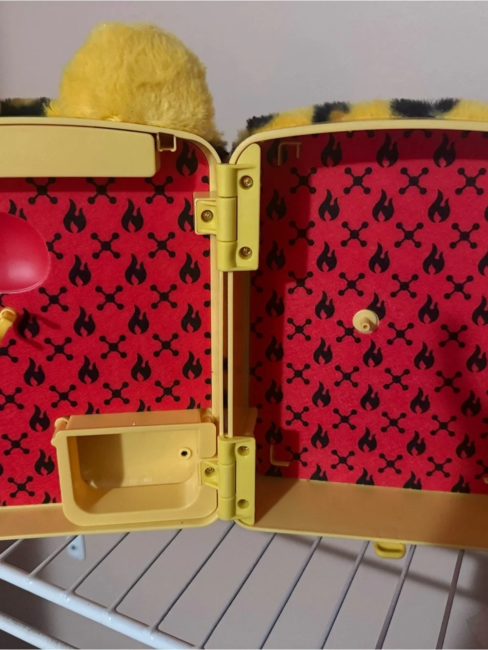 Yellow Leopard Plush Crossbody Bag